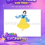 Free Snow White Blue Shawl Free Yellow Dress Princess Free SVG - Instant Download