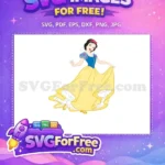 Free Smiling Snow White Free Yellow Dress Princess Free SVG 1 - Instant Download