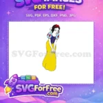 Free Smiling Snow White Free Blue Sleeves Princess Free SVG - Instant Download