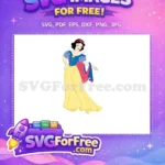Free Snow White Yellow Gown Free Pink Bow Princess Disney Free SVG - Instant Download