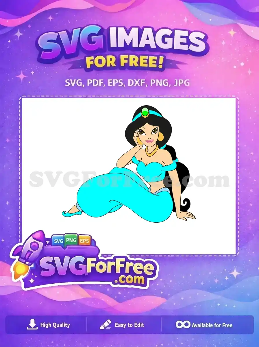 Free Relaxed Pose Free Gold Jewelry Aladdin Free SVG