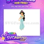 Free Smiling Jasmine Free Gold Earring Aladdin Free SVG 1 - Instant Download