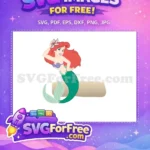 Free Smiling Ariel Flower Free Mermaid Tail The Little Free SVG - Instant Download