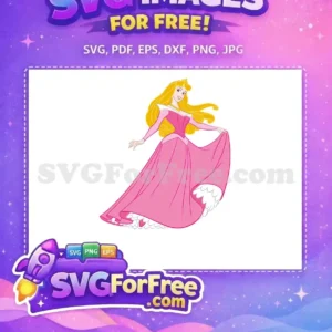 Free Aurora Pink Gown Free Golden Hair Sleeping Beauty Free SVG