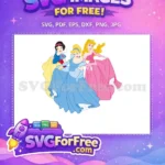 Free Smiling Snow White Free Cinderella Aurora Princess Disney Free SVG - Instant Download