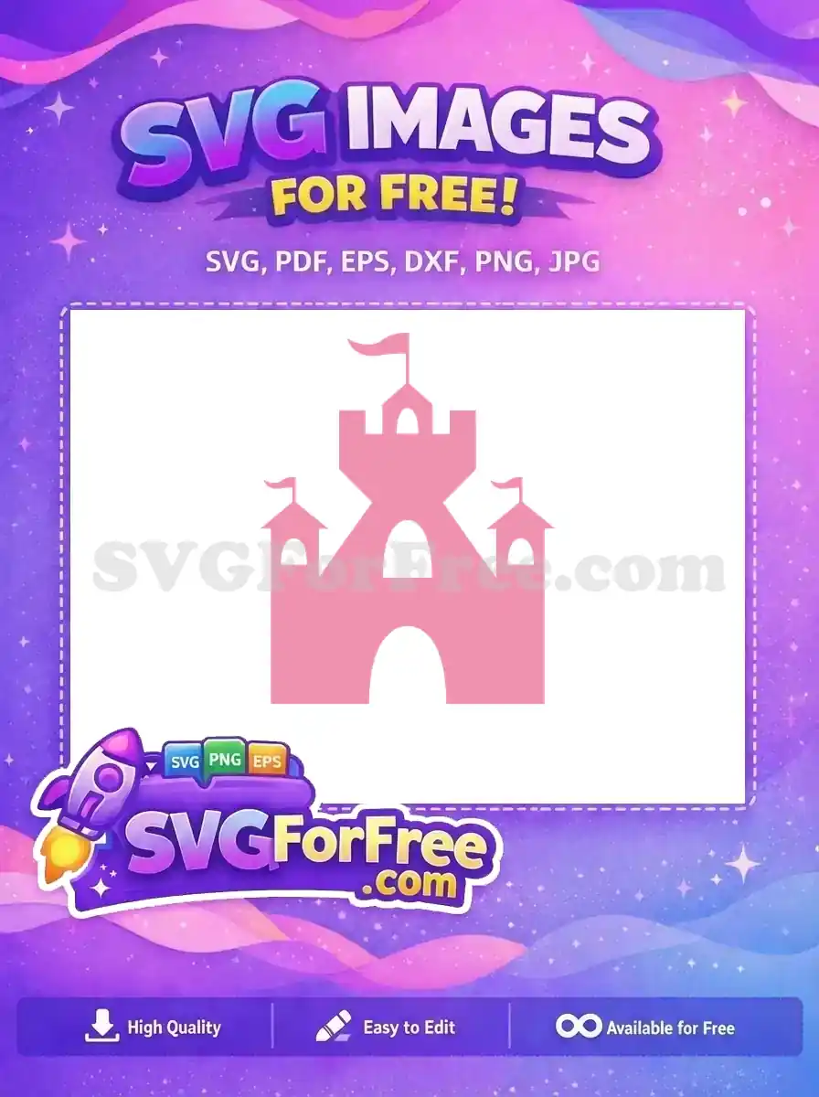 Free Pink Castle Free Princess Fairytale Silhouette Free SVG
