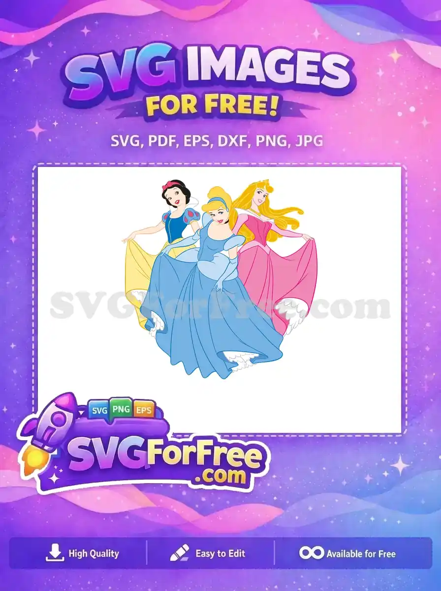 Free Snow White Free Cinderella Aurora Dancing Movie Free SVG
