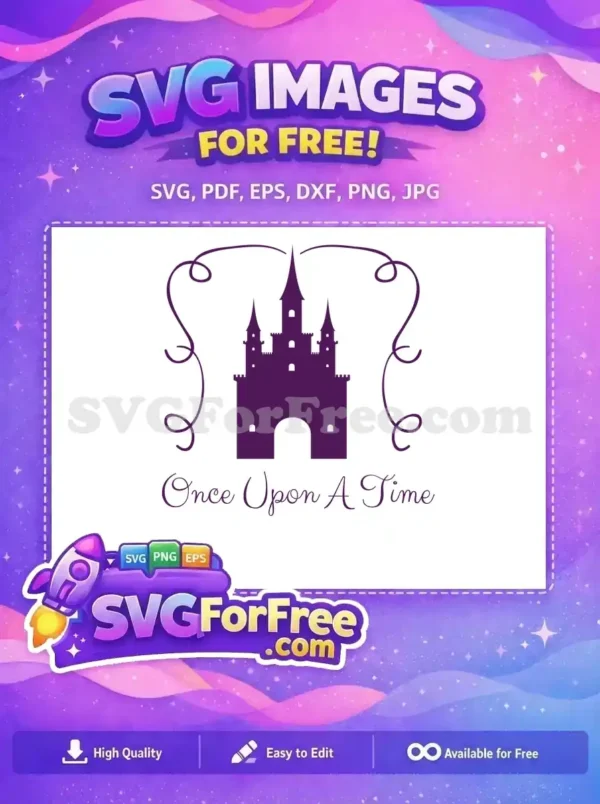 Free Purple Silhouette Castle Free Disney Princess Free SVG