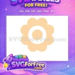 Free Peach Flower Free Simple Design Princess Free SVG - Instant Download