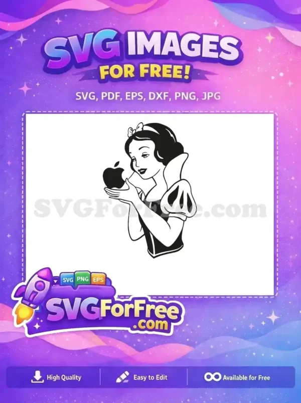 Free Snow White Apple Free Temptation Princess Free SVG