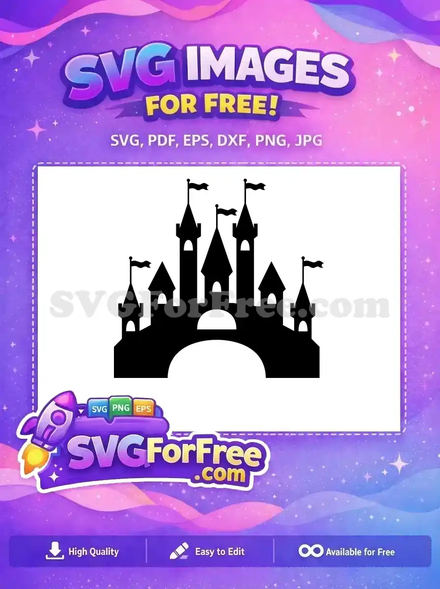 Free Black Castle Free Towers Princess Silhouette Free SVG