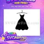 Free Black Dress Free Disney Princess Silhouette Free SVG - Instant Download