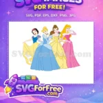 Free Classic Posing Free Gowns Disney Princess Free SVG - Instant Download