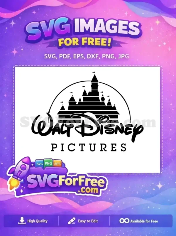 Free Walt Disney Pictures Free Castle Logo Free SVG