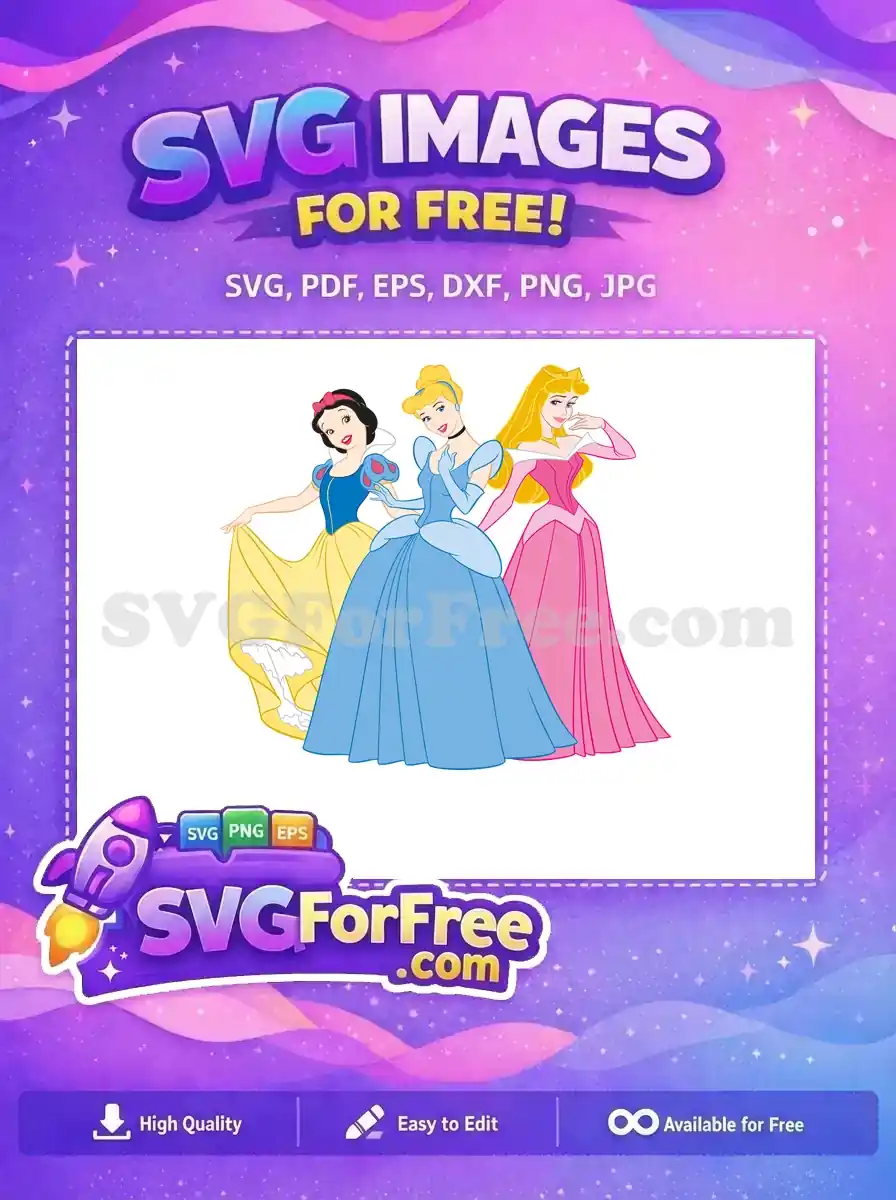Free Smiling Snow White Free Blue Dress Princesses Free SVG