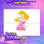 Free Smiling Aurora Free Golden Crown Sleeping Beauty Free SVG - Instant Download