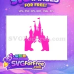 Free Pink Castle Free Princess Silhouette Movie Free SVG - Instant Download
