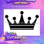 Free Black Silhouette Crown Free Classic Royal Design Princess Free SVG - Instant Download