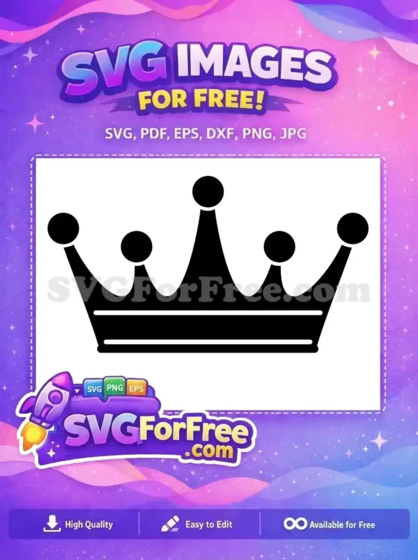 Free Black Silhouette Crown Free Classic Royal Design Princess Free SVG