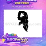 Free Flowing Hair Free White Flower Moana Free SVG - Instant Download