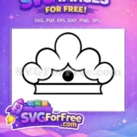 Free Black Outline Tiara Free Jewel Princess Free SVG - Instant Download