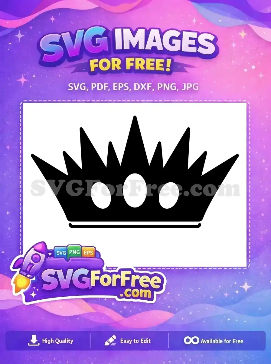 Free Black Crown Free Jewel Detail Princess Free SVG 1