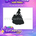 Free Belle Silhouette Free Princess Dress Beauty And Beast Free SVG - Instant Download
