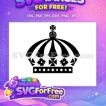 Free Royal Crown Free Flowers Black Princess Free SVG - Instant Download