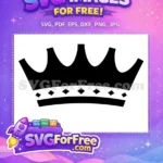 Free Black Crown Free Diamond Detail Princess Free SVG 1 - Instant Download