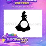 Free Silhouette Princess Free Belle Portrait Beauty Free SVG - Instant Download