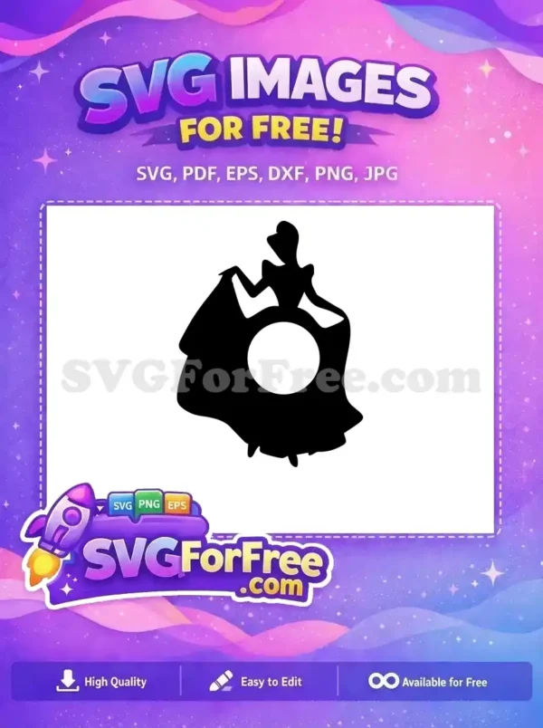Free Silhouette Dress Free Ballgown Cinderella Free SVG
