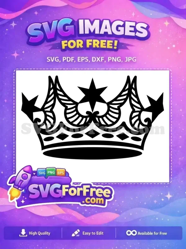 Free Star Topped Free Diamond Accents Princess Free SVG