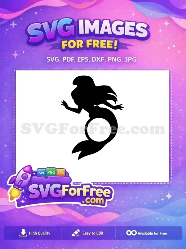 Free Mermaid Silhouette Wavy Hair Free Flowing The Little Free SVG Free Mermaid Silhouette Wavy Hair Free Flowing The Little Free SVG