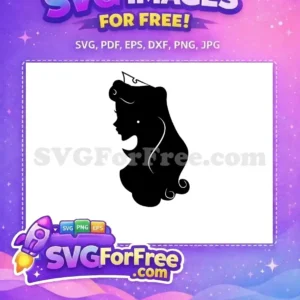 Free Aurora Tiara Free Silhouette Sleeping Beauty Free SVG