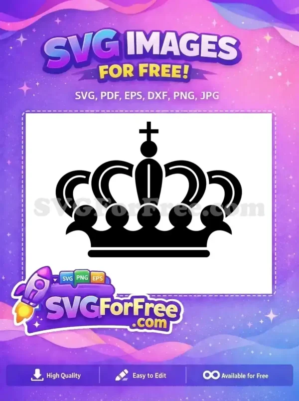 Free Black Crown Free Royal Princess Silhouette Free SVG 1