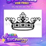Free Black Crown Free Princess Tiara Royal Free SVG 1 - Instant Download
