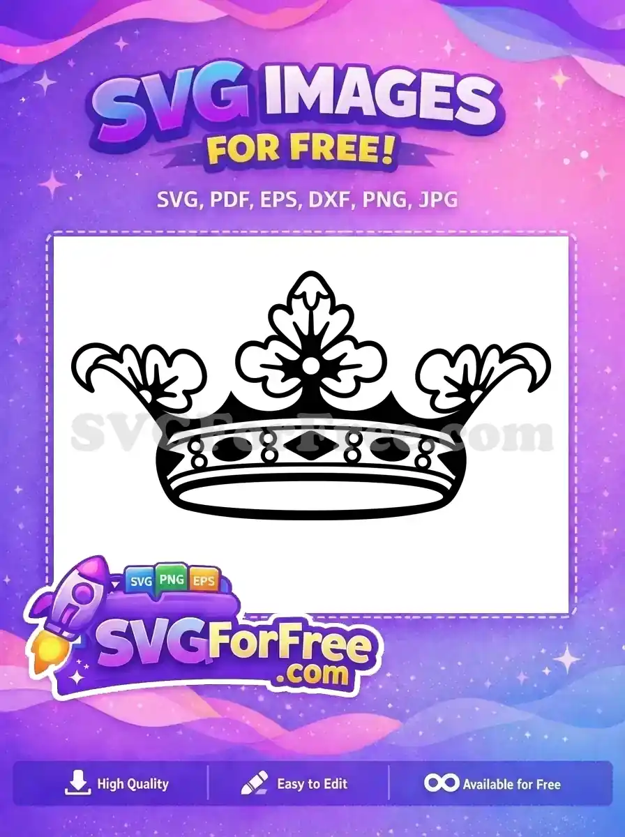 Free Black Crown Free Princess Tiara Royal Free SVG 1