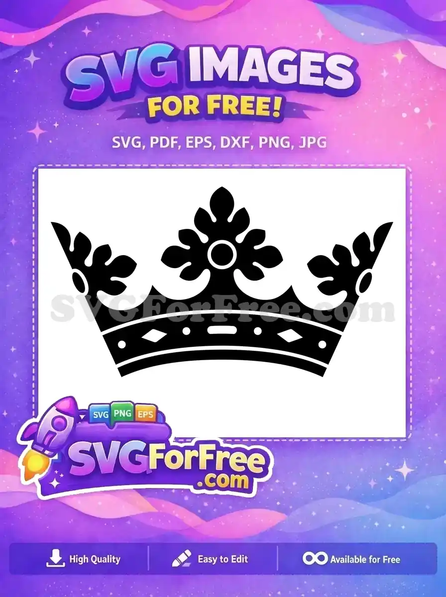 Free Black Royal Crown Free Princess Cutout Silhouette Free SVG