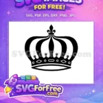 Free Black Princess Crown Free Royal Design Free SVG - Instant Download