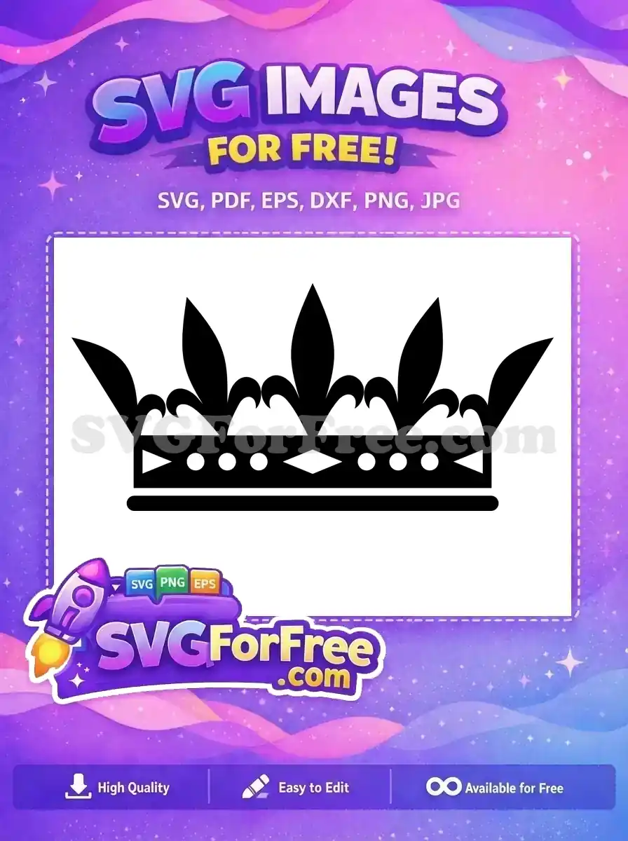 Free Black Royal Crown Free Princess Cut Free SVG