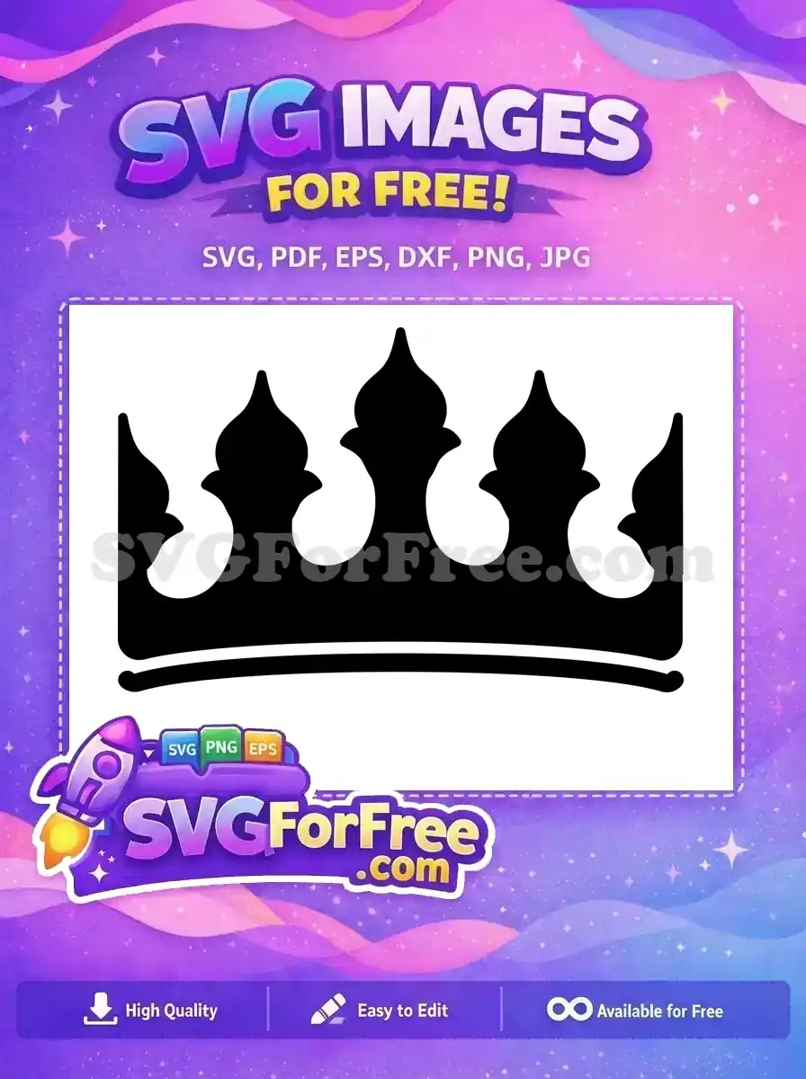 Free Ornate Crown Free Black Silhouette Princess Free SVG