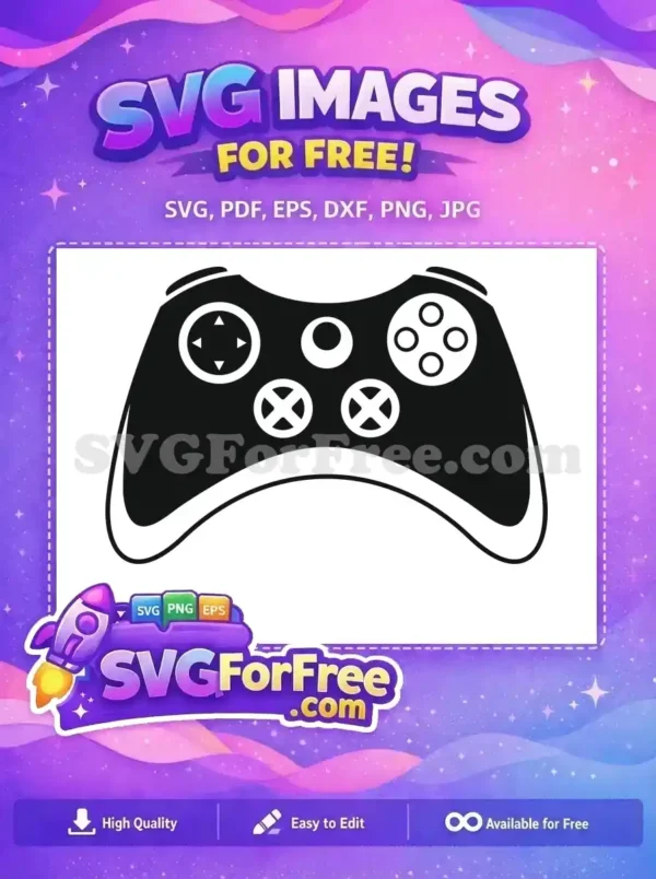 Free Simple Controller Free Silhouette Videogame Ps5 Free SVG