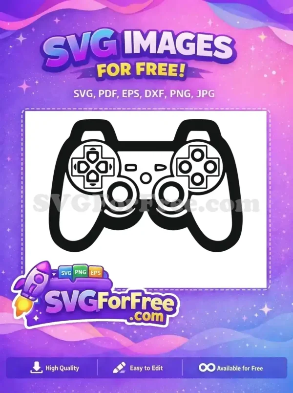 Free Dualsense Controller Free Black Shape Videogame Free SVG