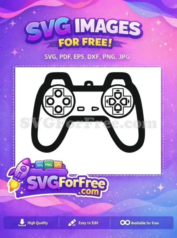 Free Black Ps5 Free Controller Videogame Free SVG