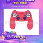 Free Red Ps5 Controller Free Colorful Buttons Videogame Free SVG - Instant Download