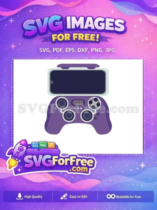 Free Purple Console Free Controller Playstation Videogame Free SVG