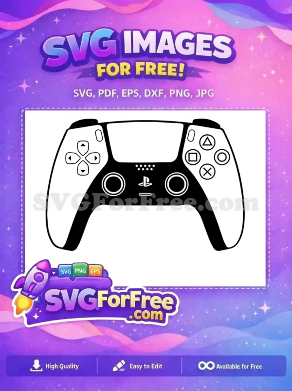 Free Modern Dualsense Free Controller PlayStation Free SVG