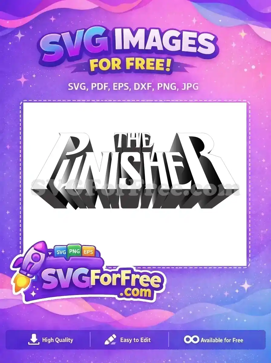 Free Layered Letters Free Shadow Effect Punisher Free SVG