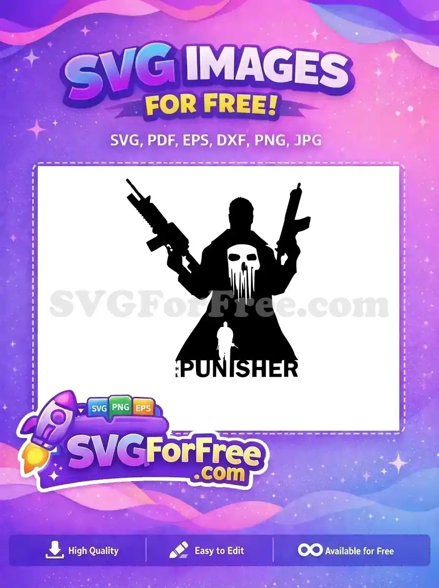 Free Skull Drips Free AR-15 Dual Wield Punisher Free SVG