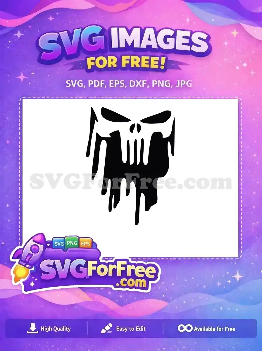 Free Dripping Skull Free Punisher Emblem Marvel Free SVG